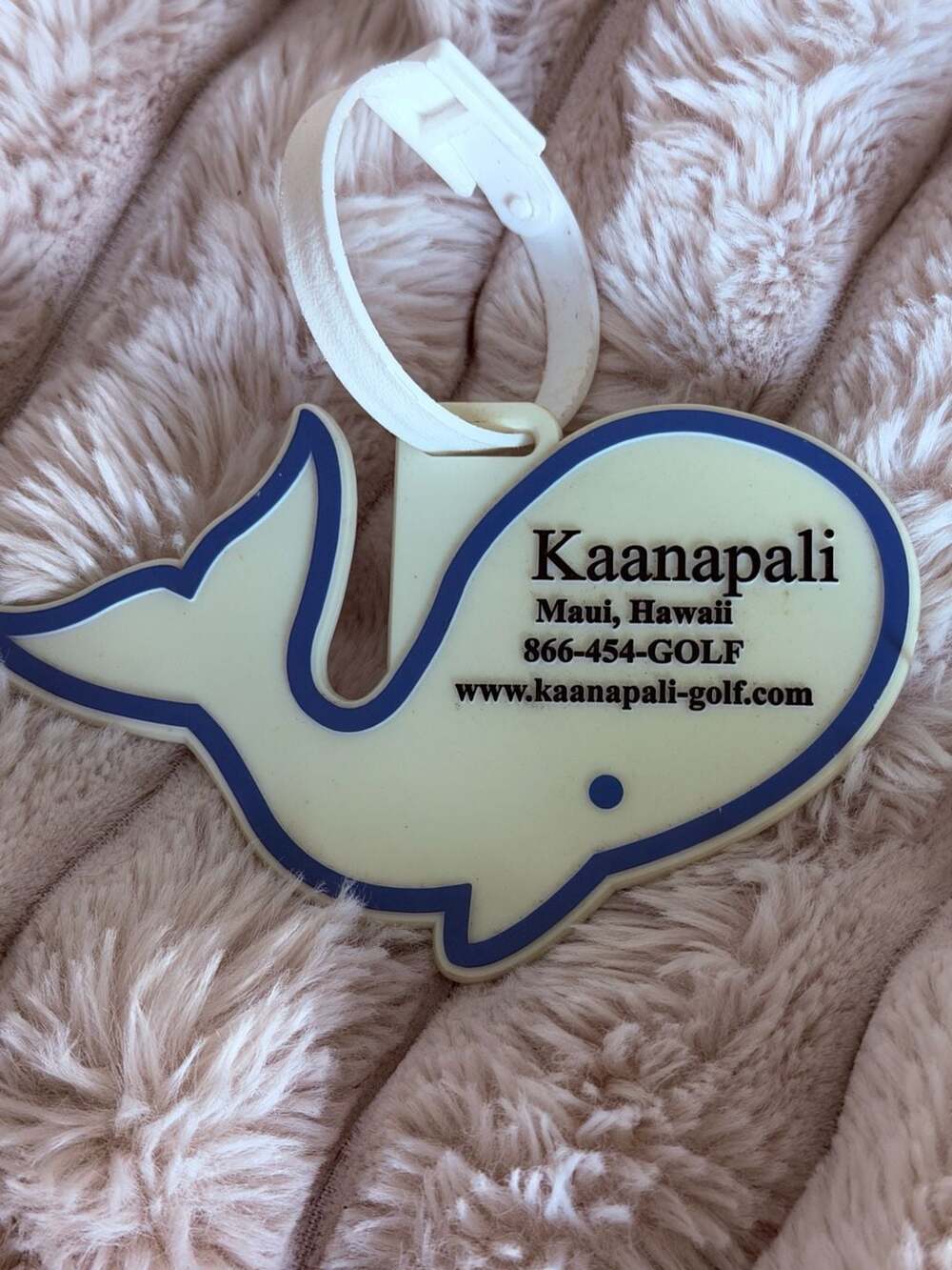 Kaanapali Golf Courses Maui Hawaii Whale Shaped Golf Bag Tag